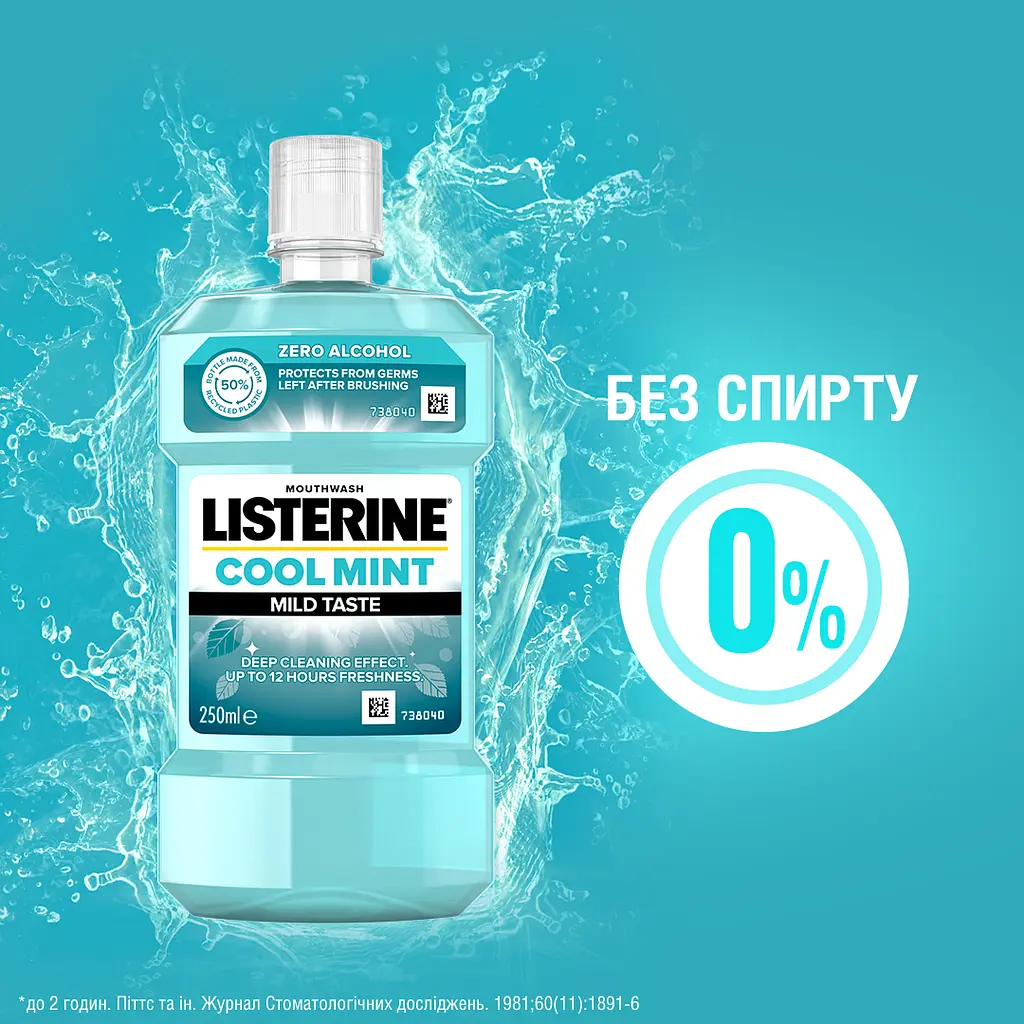 Ополіскувач для ротової порожнини Listerine Свіжа м'ята М'який смак 250 мл - фото 3