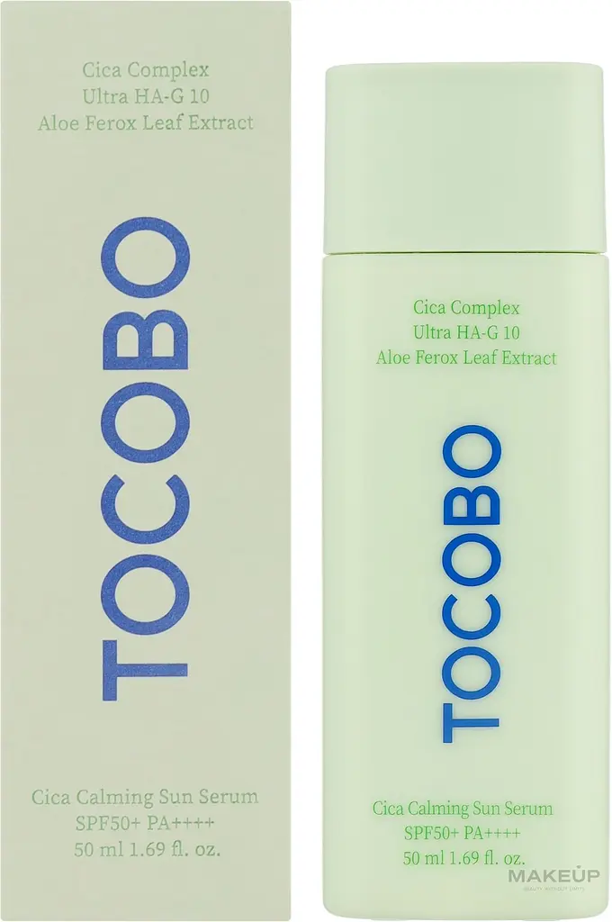 Сонцезахисна сироватка для чутливої шкіри 50 мл Tocobo Cica Calming Sun Serum Spf 50+ Pa++++