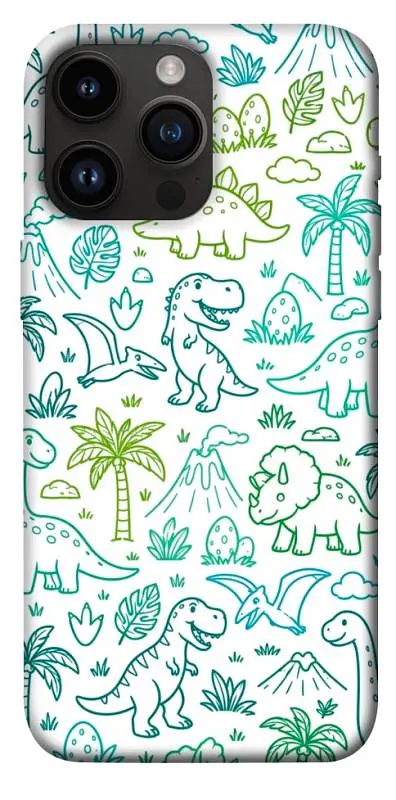 TPU чохол Demsky Dino pattern для Apple iPhone 14 Pro Max (6.7")