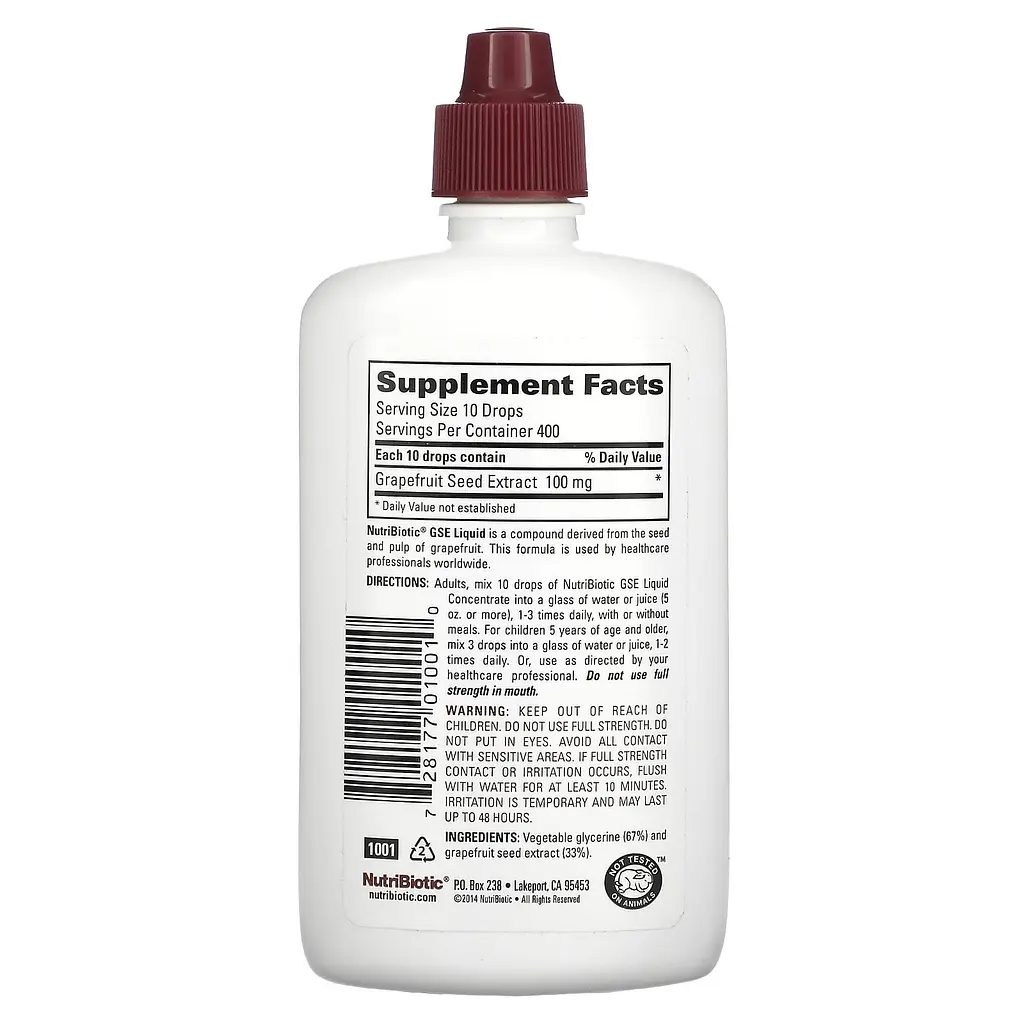Екстракт насіння грейпфруту Nutribiotic GSE Liquid Concentrate 118 ml (1086-2022-10-1728) - фото 2