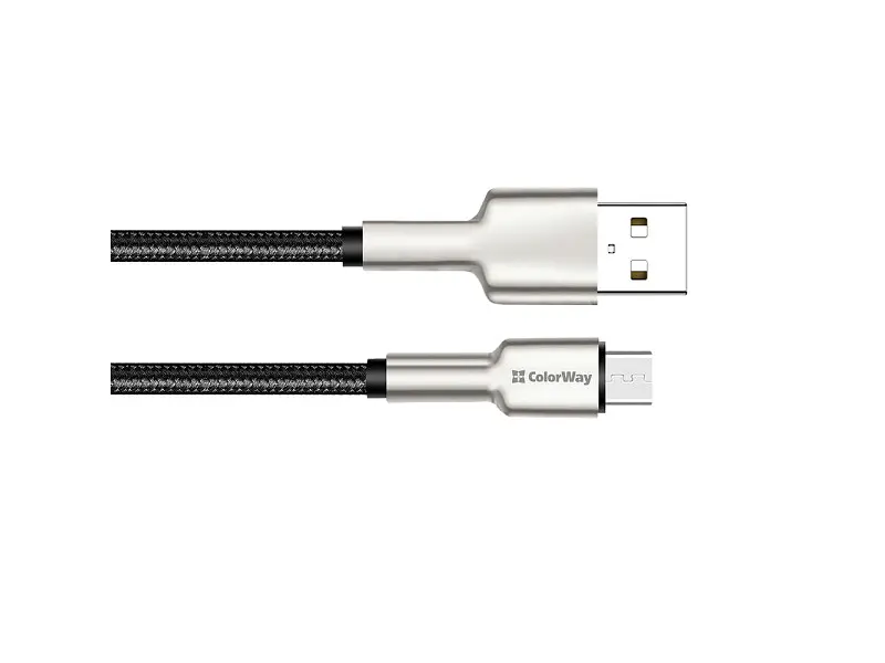Кабель ColorWay USB - MicroUSB 1m Black (CW-CBUM046-BK) - фото 6