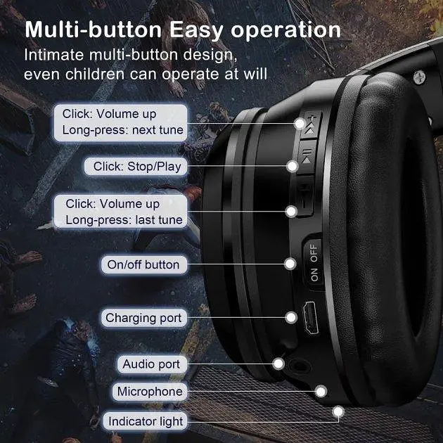 Беспроводные игровые наушники с кошачьими ушками Onikuma B90 с RGB подсветкой Наушники для стриминга Черный - фото 6