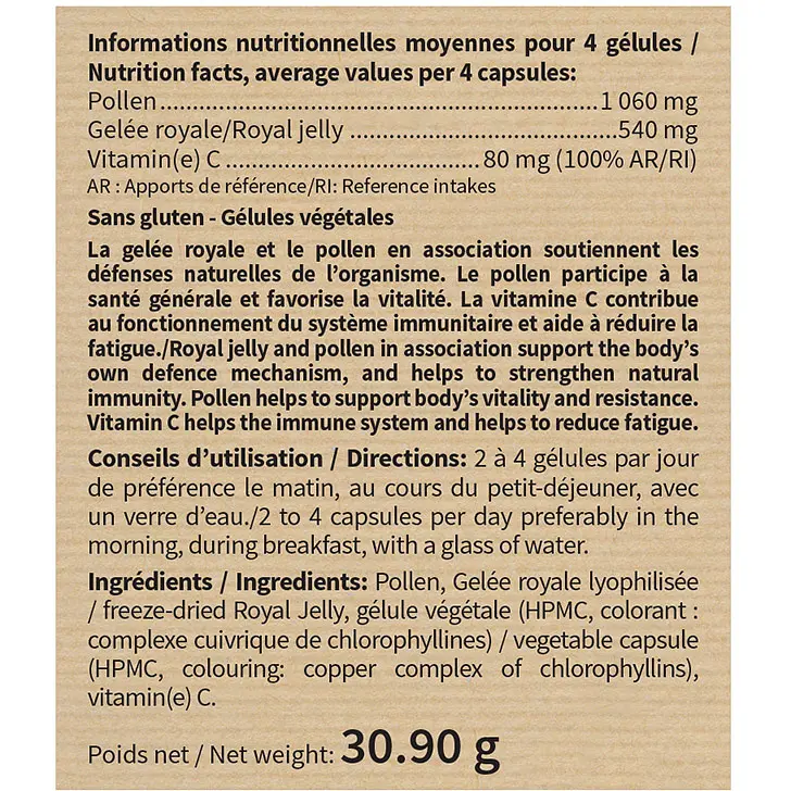 Комплекс Nutriexpert Маточне молочко + Бджолиний пилок + Вітамін С 60 капсул  - фото 2