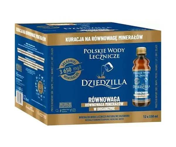 PWL Dziedzilla Równowaga, Упаковка 12 шт. х 0,33 л, Вода мінеральна лікувальна, Джеджілла, ПЕТ - фото 2