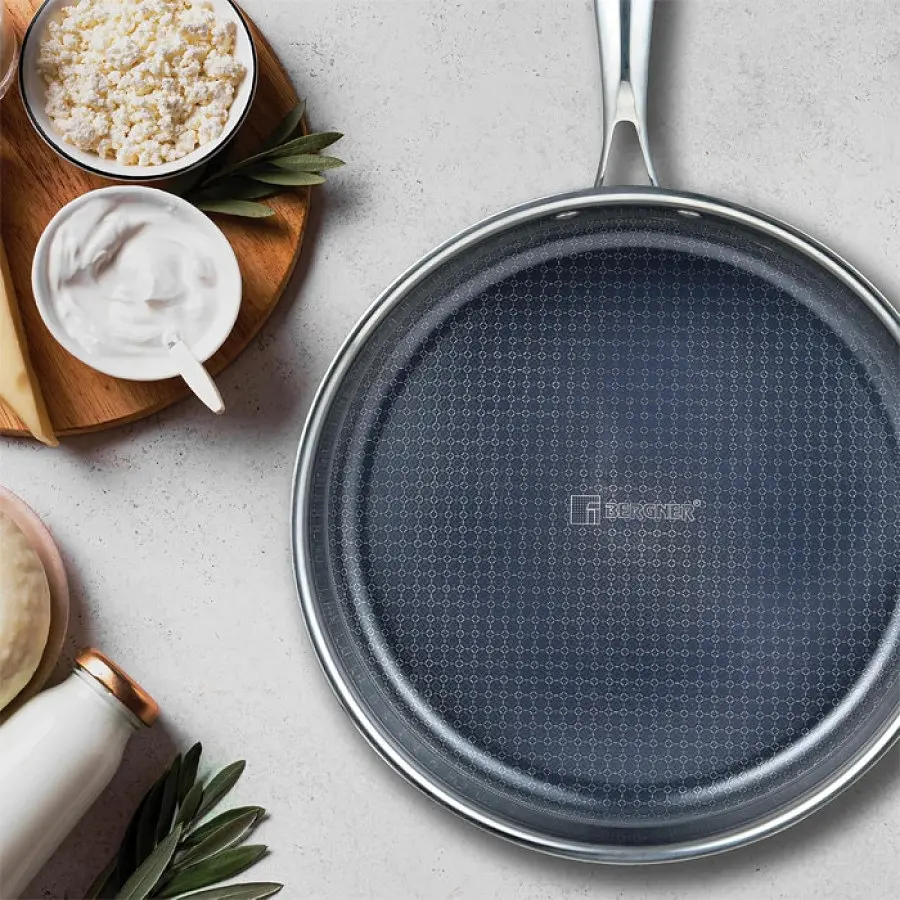 Сотейник Bergner Steelblue з кришкою 28 см (BG-33224-BL) - фото 2