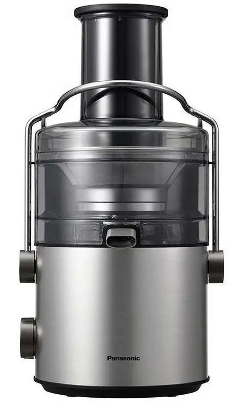 Соковыжималка Panasonic 1000Вт чаша-1.5л жмых-2л желоб на целое яблоко пластик/металл черный - фото 2