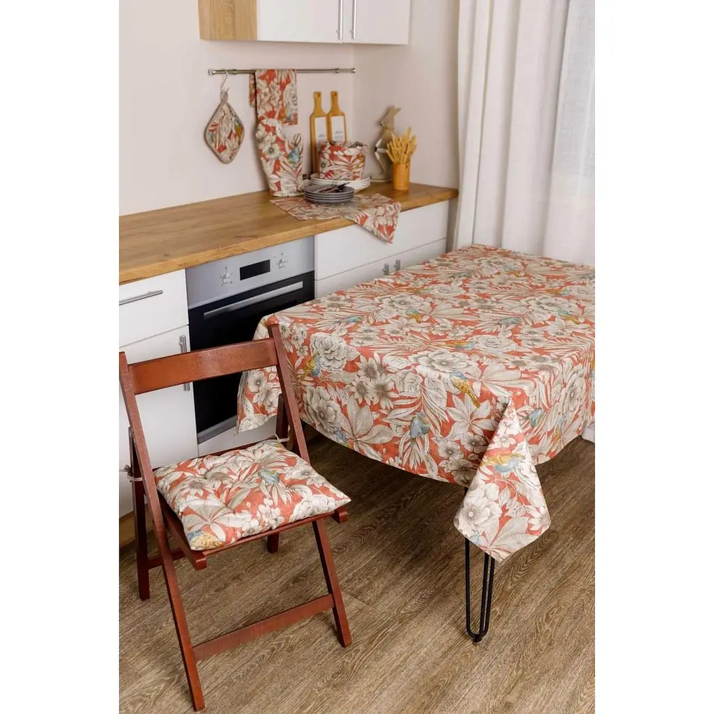 Скатерть Прованс Птичка на терракоте 220x133 см (34771) - фото 6