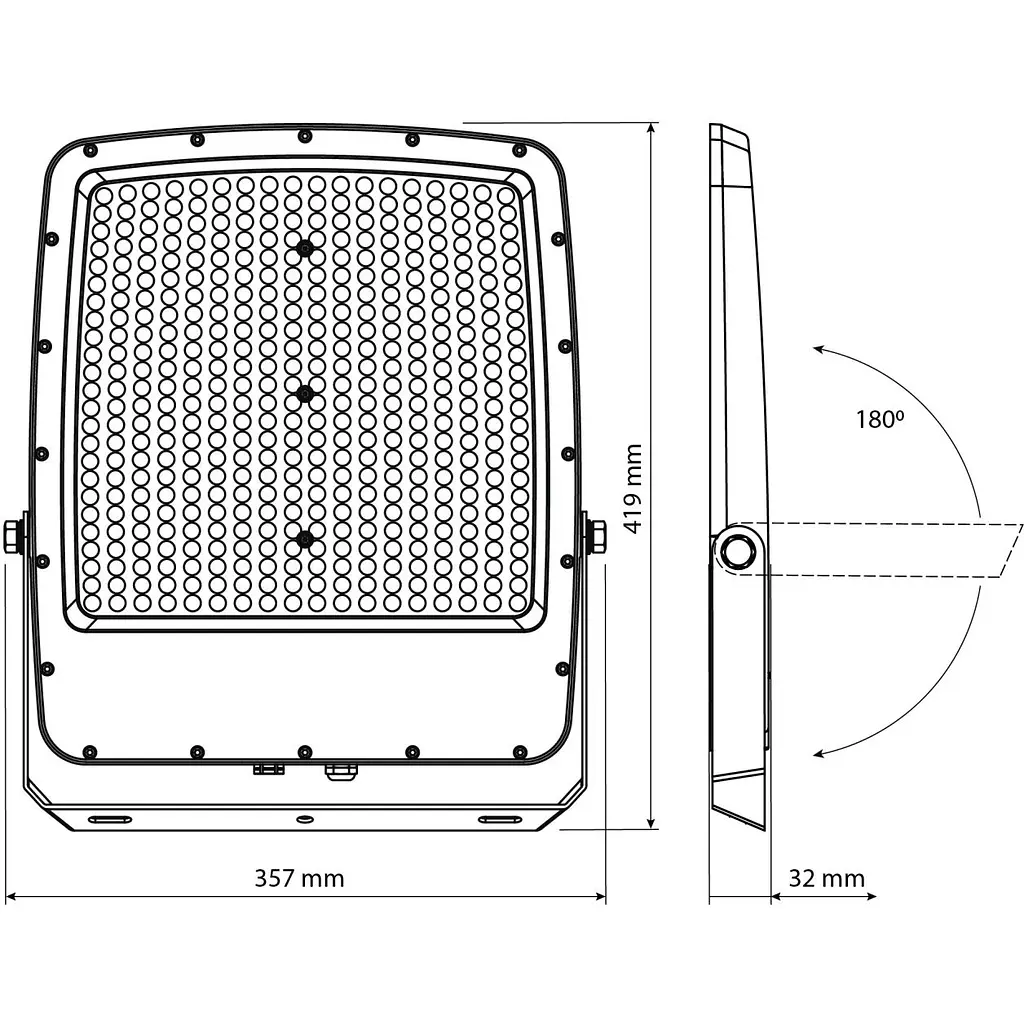 LED прожектор Videx VL-F5-300CW 300W 3000-5000-6500K 230V білий (VL-F5-300CW) - фото 13