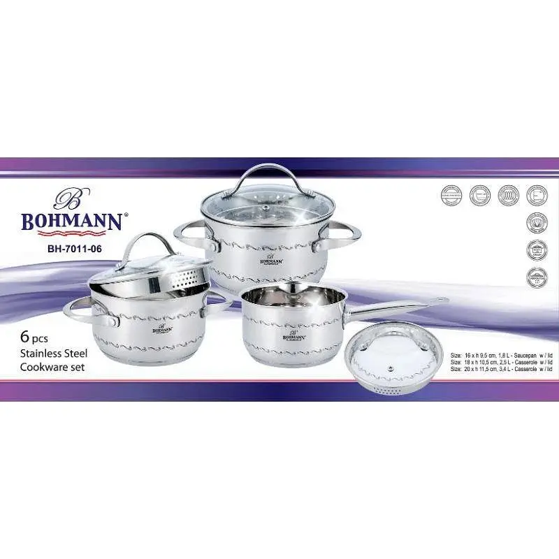 Набір каструль Bohmann BH 7011-06 - фото 10