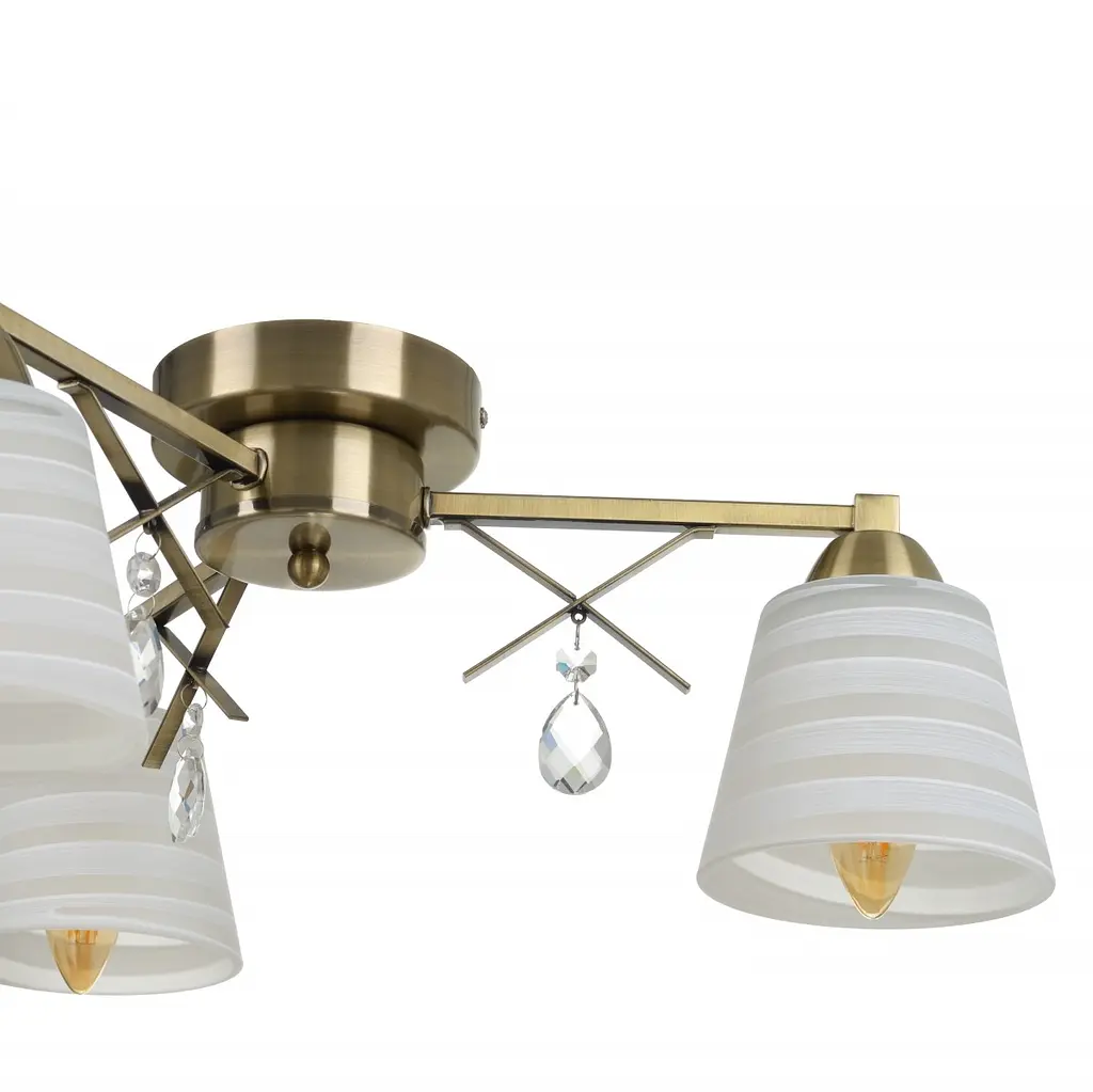 Люстра потолочная Brille в спальню E14 40W AB (LK-673C/3) - фото 2