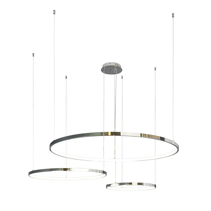 Люстра стельова LED Levistella 7529832-3B CHROME LED (400+600+800), 130W, хром, сучасний стиль, діаметр 400/600/800 мм - фото 2