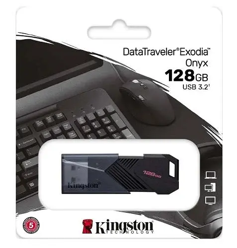 Флеш накопитель USB 128Gb DataTraveler Exodia Onyx, Black Kingston teh0024656 - фото 3