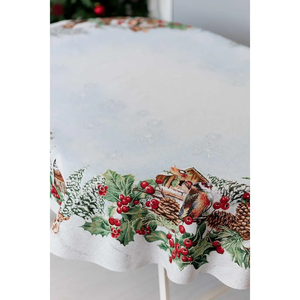 Скатертина гобеленова Прованс Squirrel з люрексом 135 x 240 см (41765) - фото 5