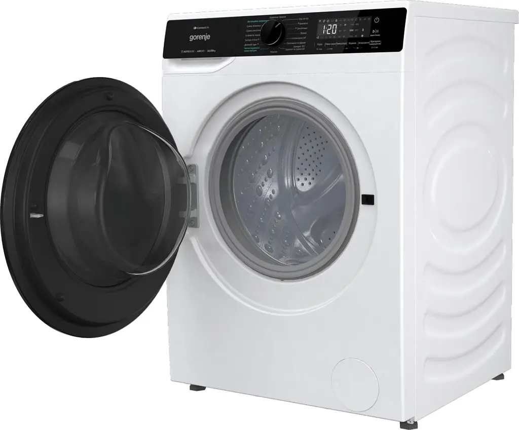 Gorenje Прально-сушильна машина фронтальна, 10.5(6)кг, 1400, A+, 60см, дисплей, пара, інвертор, Wi-Fi, білий - фото 5