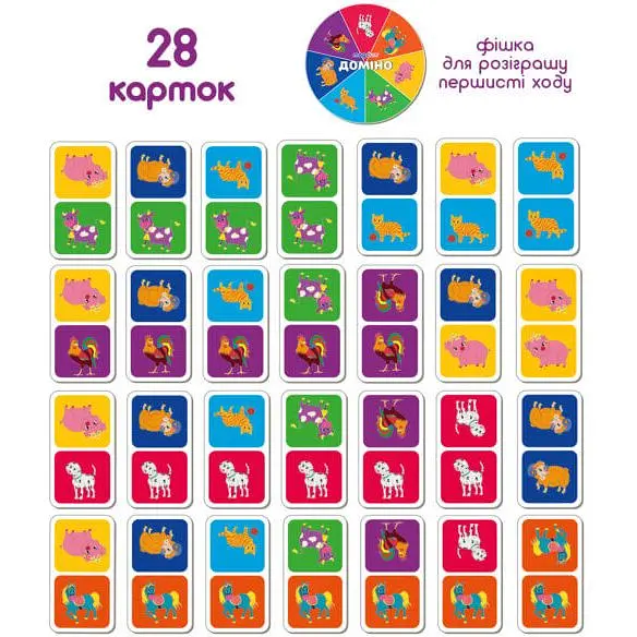 Гра настільна розвиваюча Magdum Доміно Тварини (ME5032-22) - фото 3