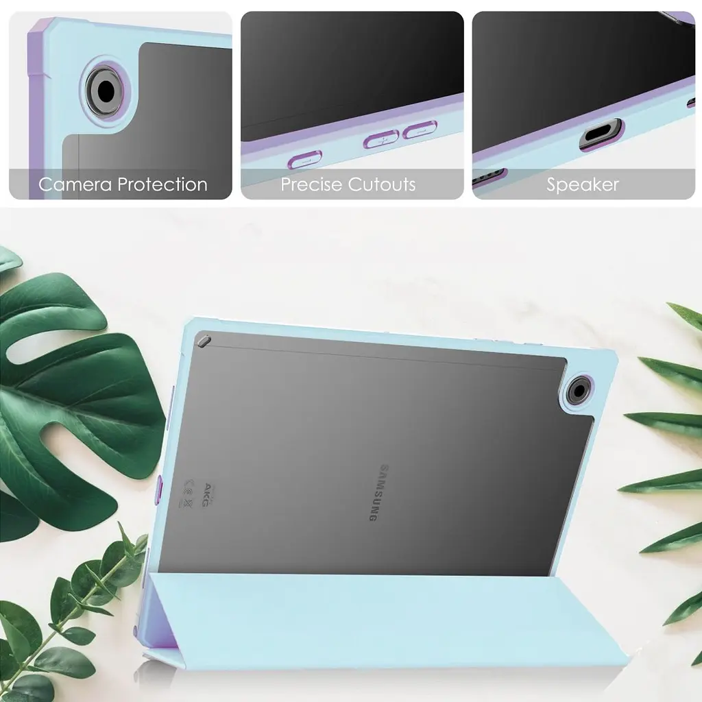 Чехол TPUCristal SlimTPU Spen holder Samsung Galaxy Tab A9 Plus SM X210 X215 X216 Голубой - фото 3