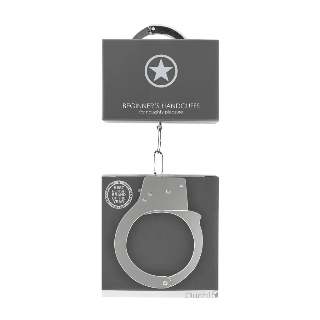 Наручники Ouch! Beginner's Handcuffs (сріблястий) - фото 3