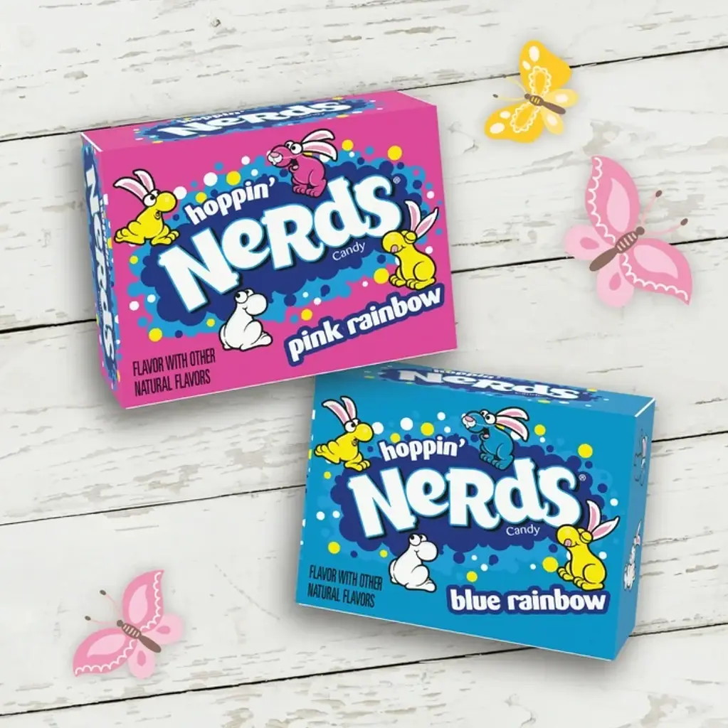 Конфеты Nerds Hoppin' Blue Rainbow & Pink Rainbow Mini Boxes 174г - фото 3