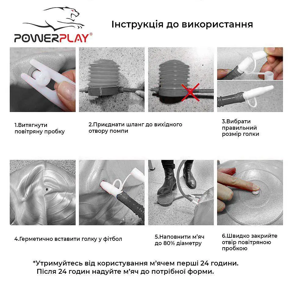 М'яч для фітнесу (PP-4003) PowerPlay 65 см fit0003720 - фото 10