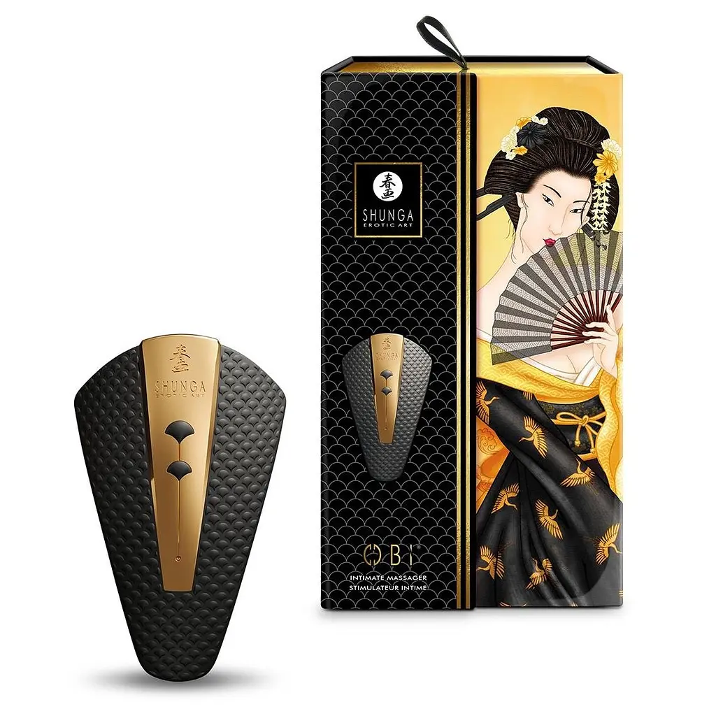 Вібратор Shunga Obi Intimate Massager Black для клітора, 11.5х7 см чорний - фото 6