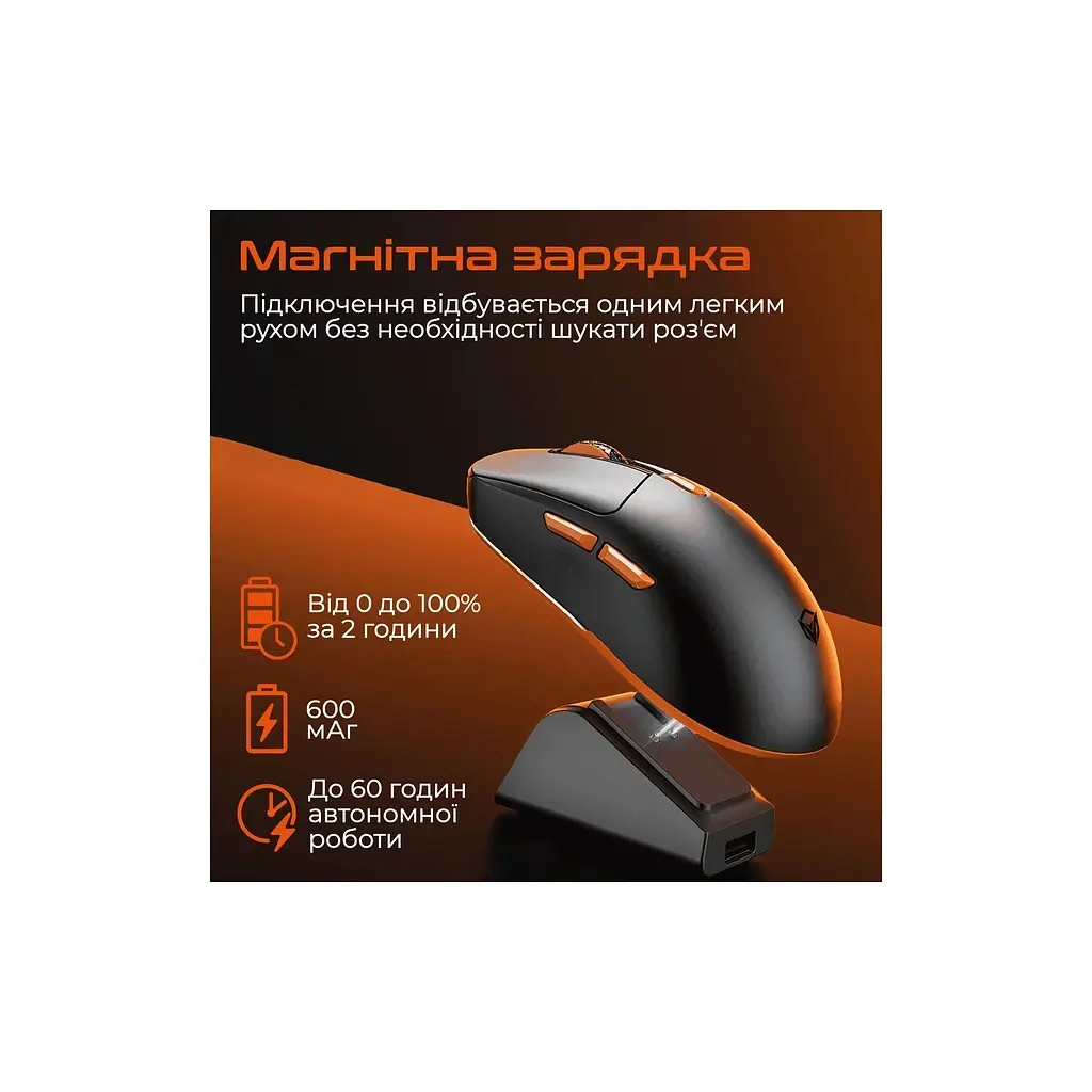 Мишка Meetion GW38 Wireless/Bluetooth/USB Black (MT-GW38-A) - фото 6
