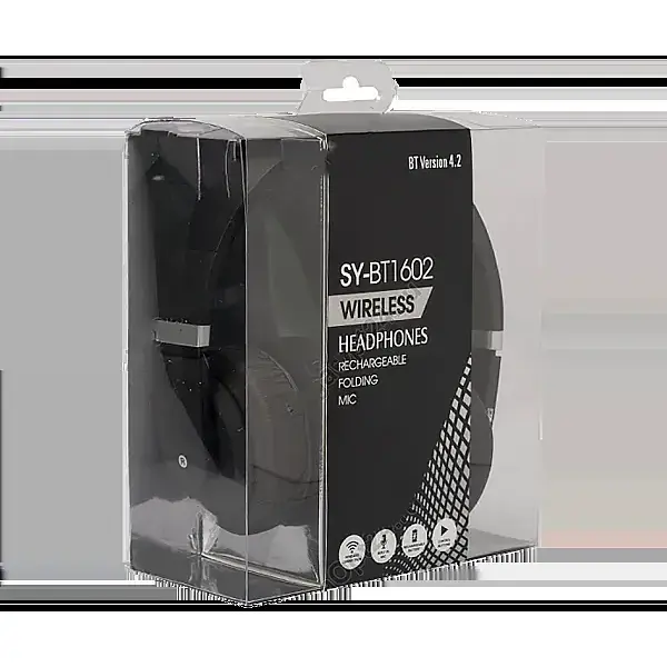 Накладні навушники XPRO Wireless Bluetooth Wireless SY BT1602 бездротові для комп'ютера чорні (24387-BT1602_367) - фото 5