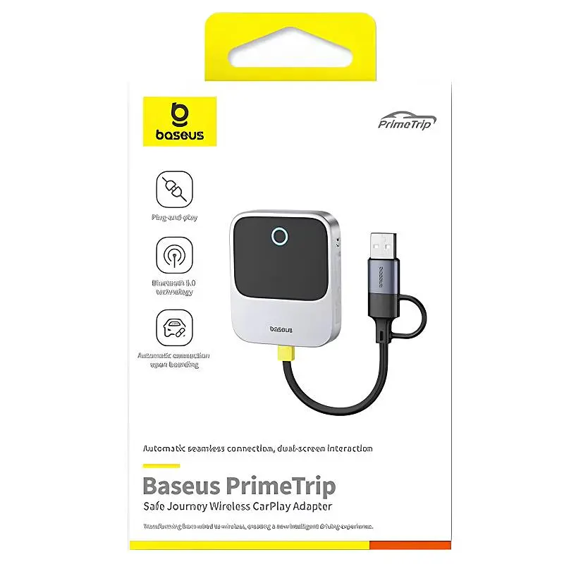 Адаптер SafeJourney Series OS Wireless CarPlay (C10745100813-00) Space Grey Baseus teh0029921 - фото 2