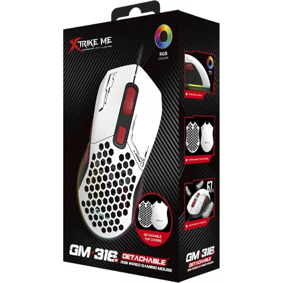 Миша Xtrike Me GM-316 RGB White (GM-316W) - фото 9