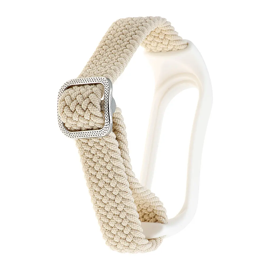 Ремінець Braided Buckle Enhanced Mi Band 3/4/5/6/7 Білий Sand - фото 2