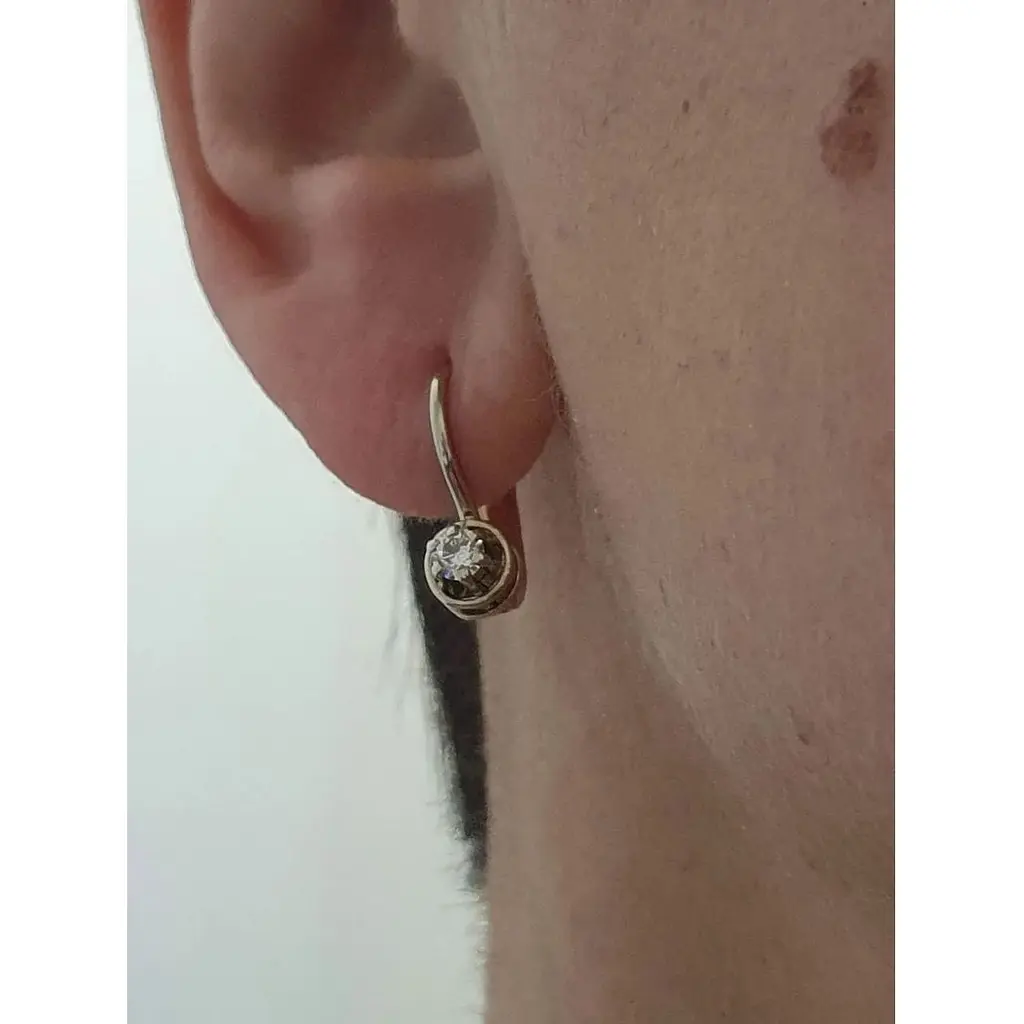 Золоті сережки Гаразд з діамантами. 3032490 - фото 2