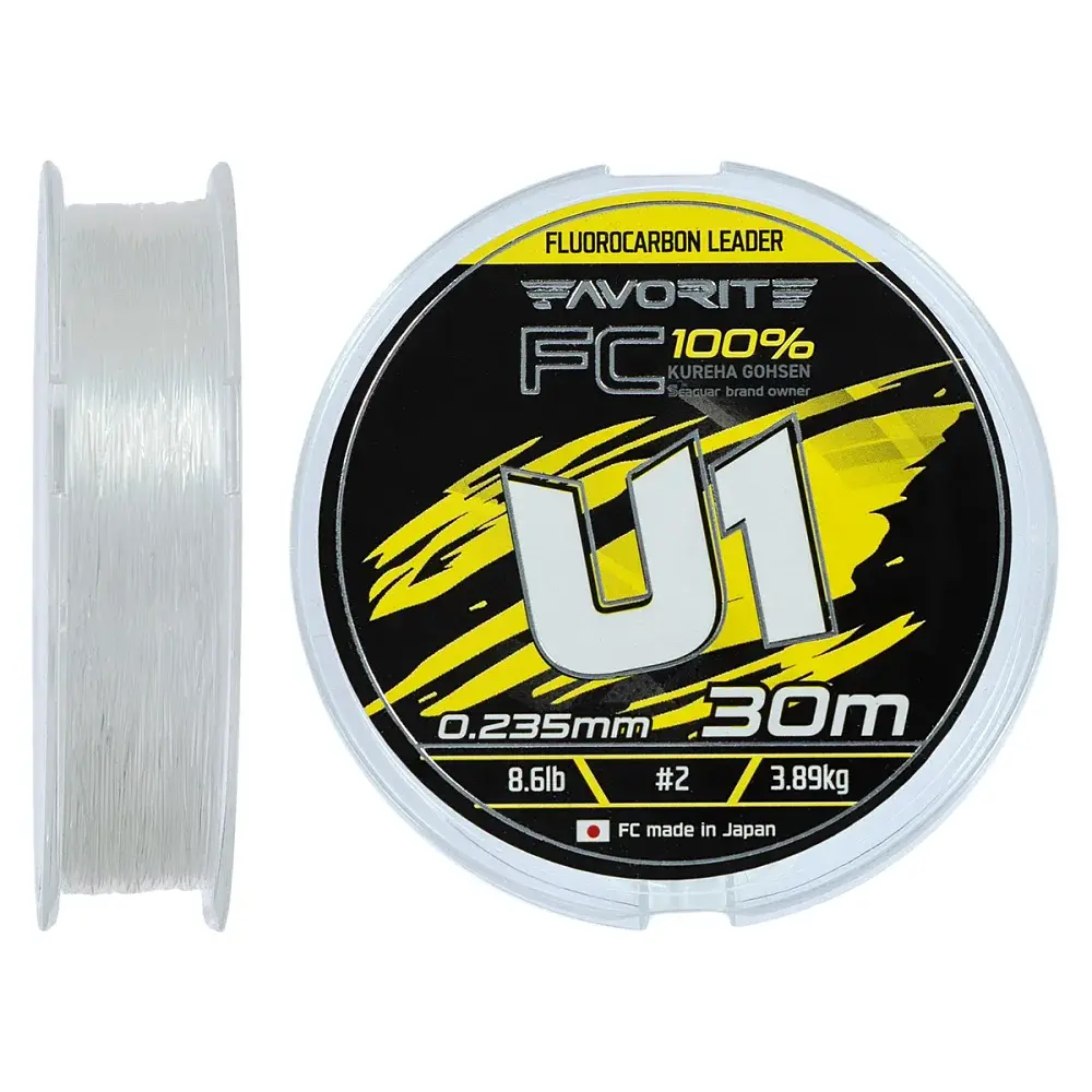 Флюорокарбон Favorite U1 FC 30 м 2.0/0.235 мм 8.6 lb/3.89 кг - фото 1
