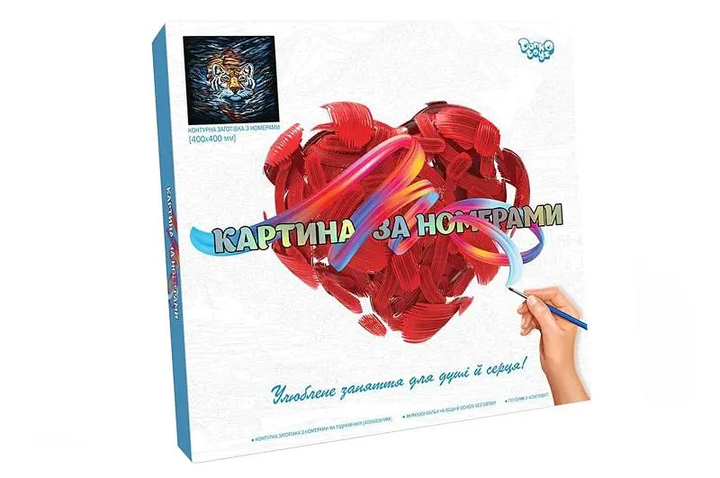 Набір для розпису за номерами 40x40 см KpN-02-01U,02U,03U,...10U "PAINTING BY NUMBERS" в коробці DANKO - фото 2