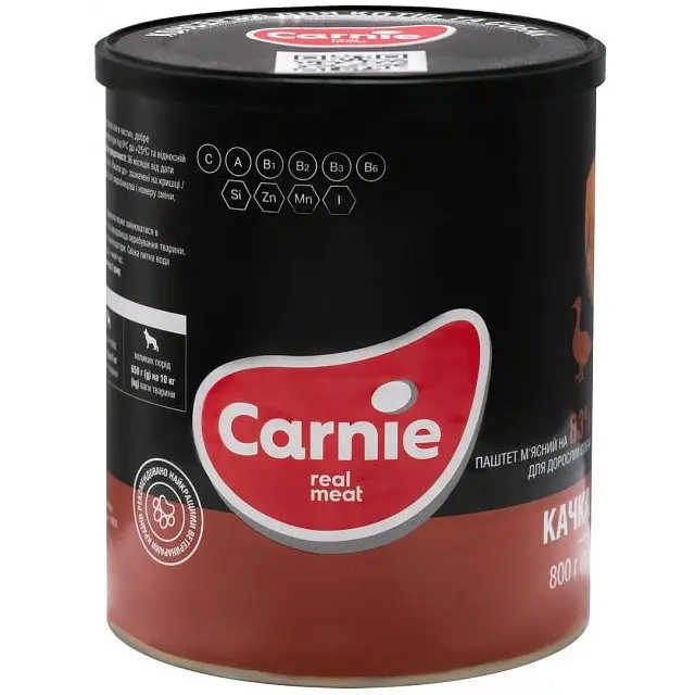 Вологий корм для собак Carnie Паштет м'ясний з качкою 800 г (90211) - фото 2