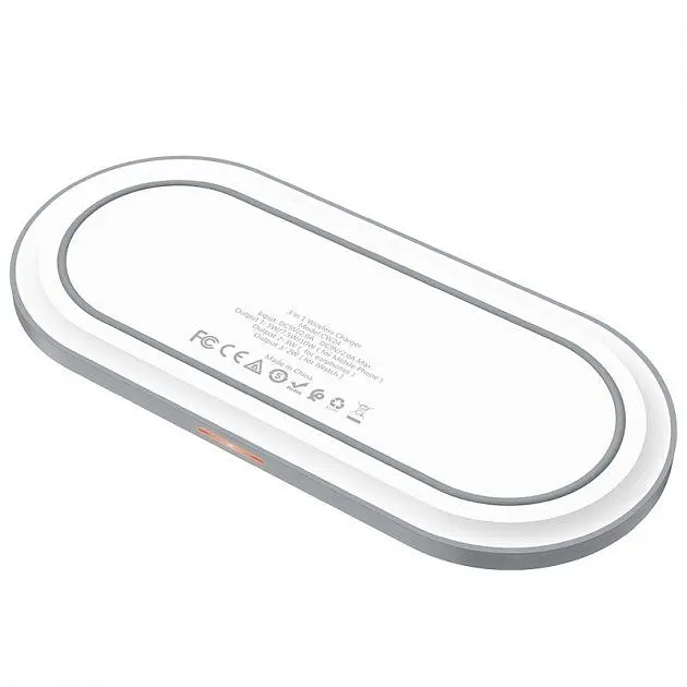 Бездротовий зарядний пристрій Hoco Handsome 3-in-1 Charger CW24 (White) [58571] - фото 3