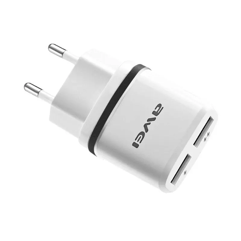 Зарядка для телефона 2хUSB "Awei C-930" Біло-чорна, мережевий зарядний пристрій — блок живлення 1 А/2.1А - фото 7
