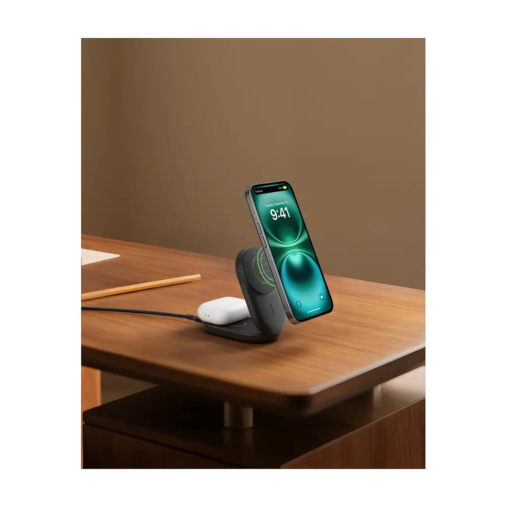 Зарядний пристрій Belkin UltraCharge Wireless 2-in-1 25W black (WIZ039KQBK) - фото 9