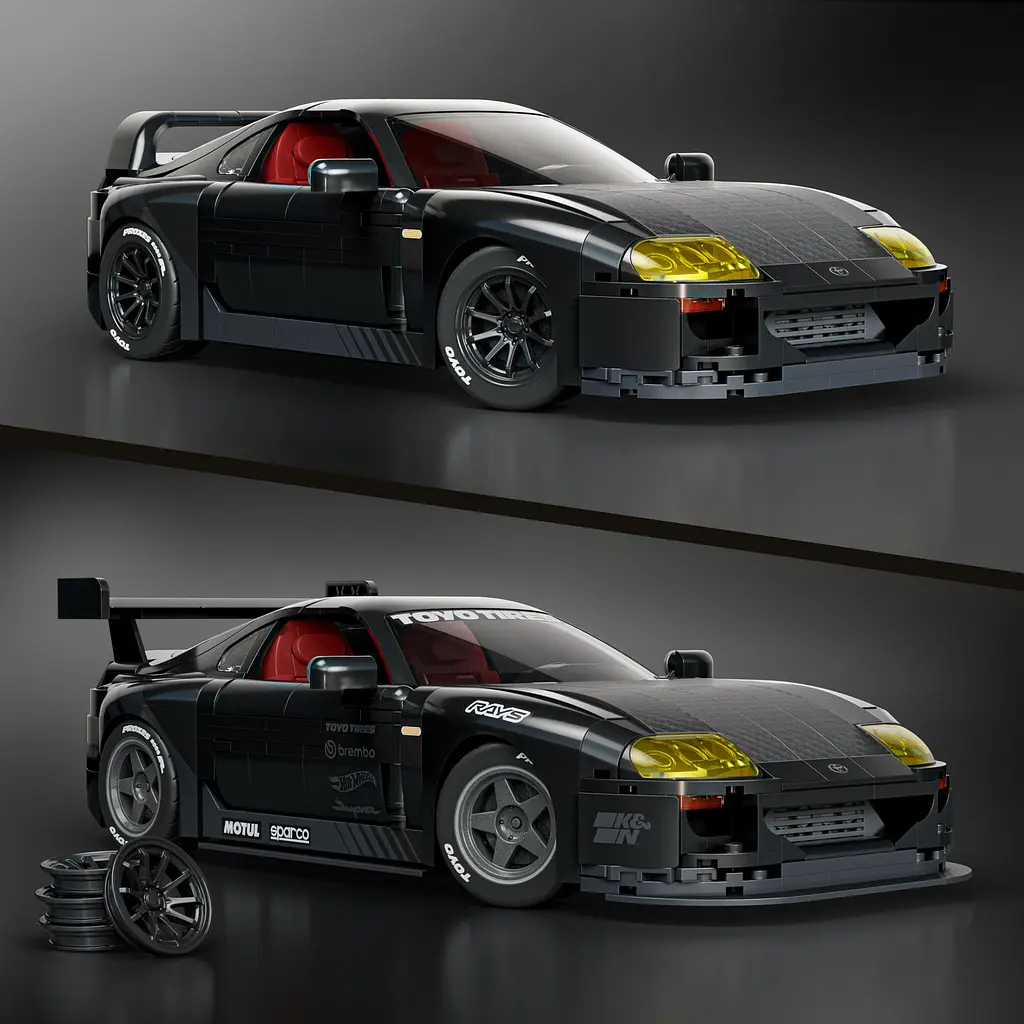 Колекційна машинка-конструктор Mattel Brick Shop Elite Toyota Supra '94 MKIV (JKG40) - фото 2