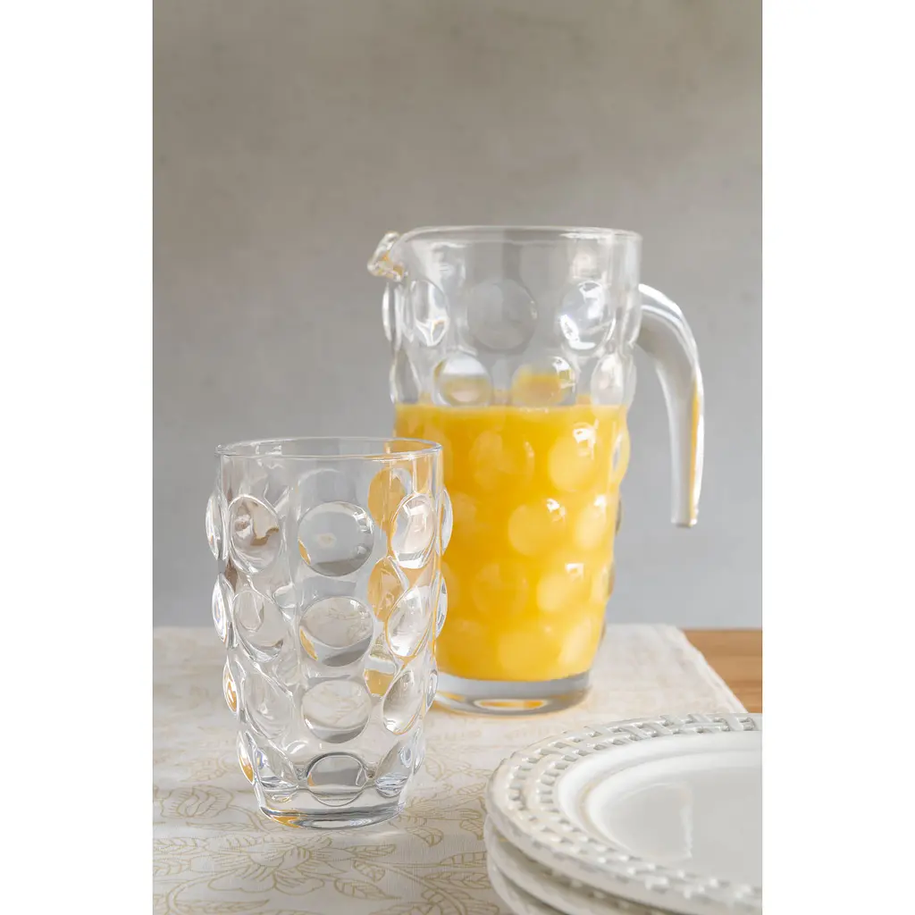 Стакан J-line стеклянный с рельефной поверхностью с эффектом пузырей 360 мл (30658) - фото 2