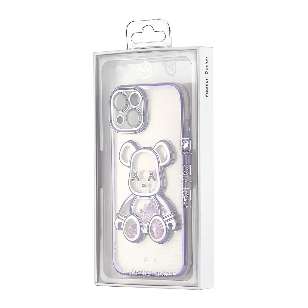 Чохол Shining Bear Case Protected Camera iPhone 14 Purple - фото 2