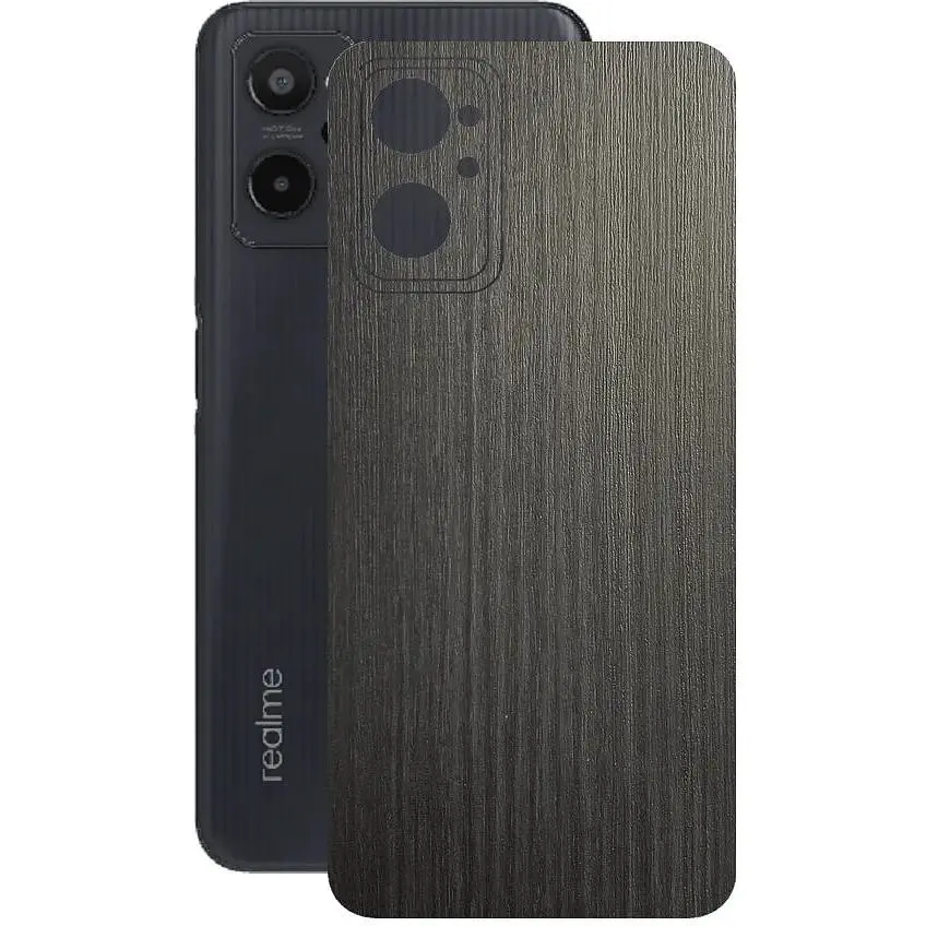 Защитная пленка StatusSKIN для Realme 9i Корпус Винил Дерево серебристо-черное - фото 1