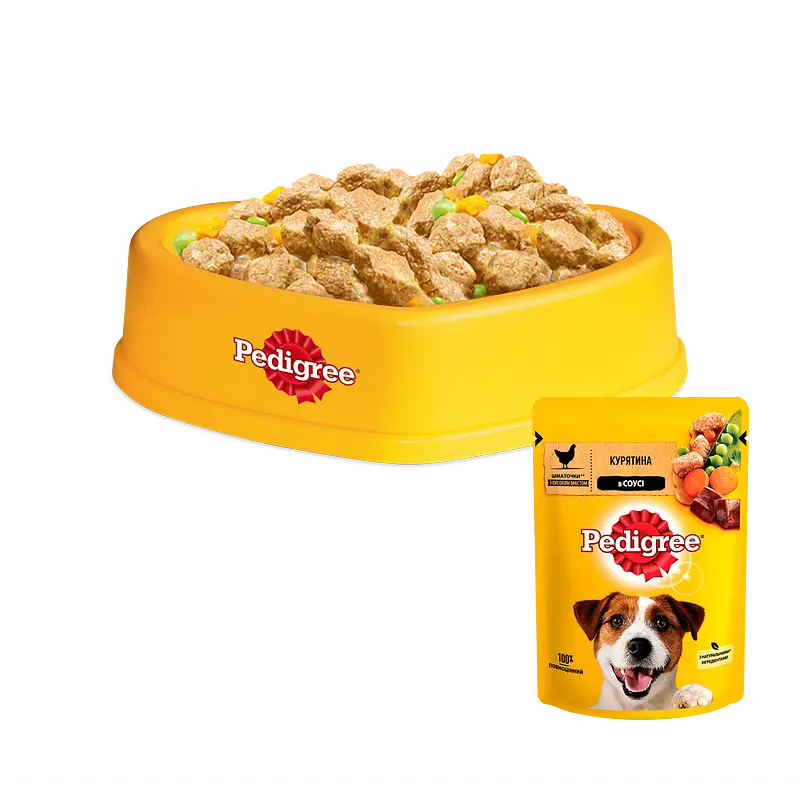 Корм для собак Pedigree с курицей и овощами в соусе 100 г - фото 3