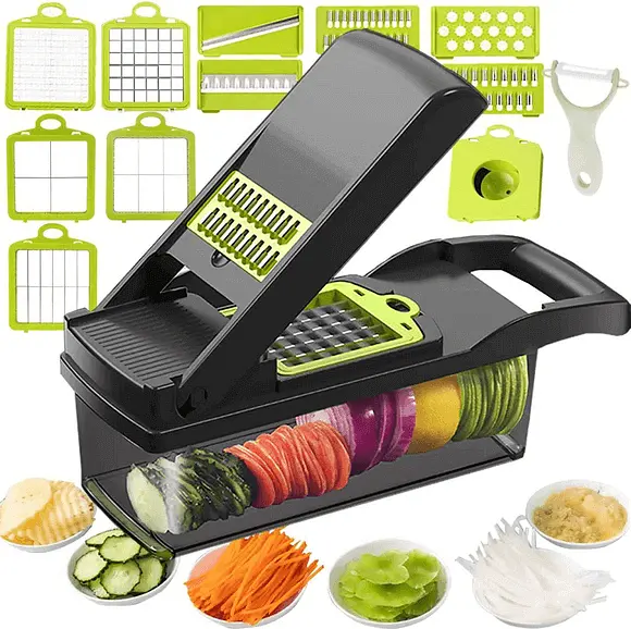 Багатофункціональна овочерізка з контейнером 14 в 1 — Veggie Slicer - фото 4