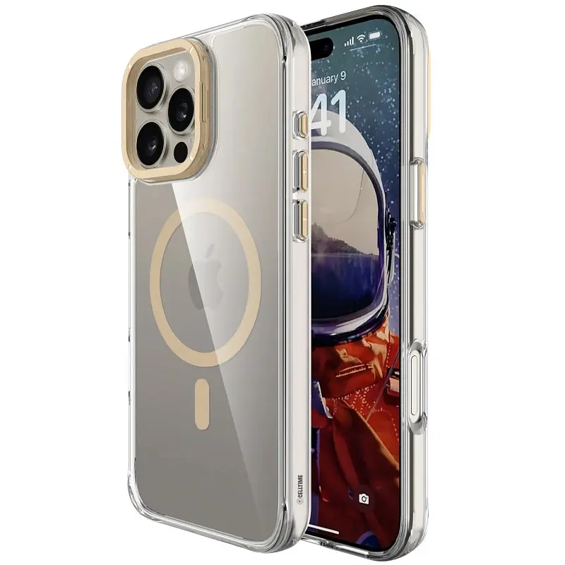 Чохол TPU Space Case Apex with MagSafe для Apple iPhone 16 Pro Max (6.9") Gold - фото 8