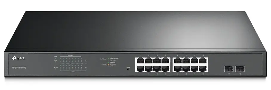 Коммутатор TL-SG1218MPE 16xGE (16xPoE), 2xSFP, 192Вт, WebSmart TP-Link teh0018265 - фото 2