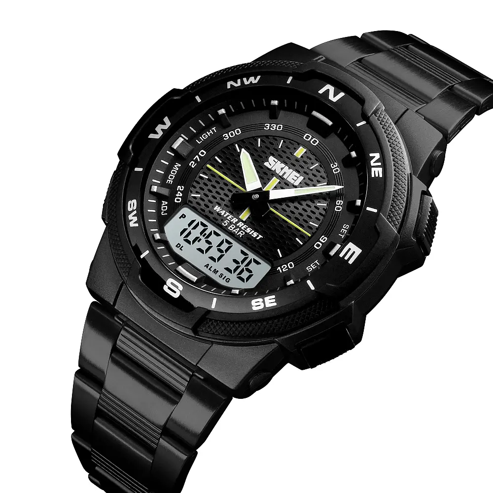 Наручний годинник чоловічий 1370BKBK Black-Black Skmei acs0030789 - фото 2