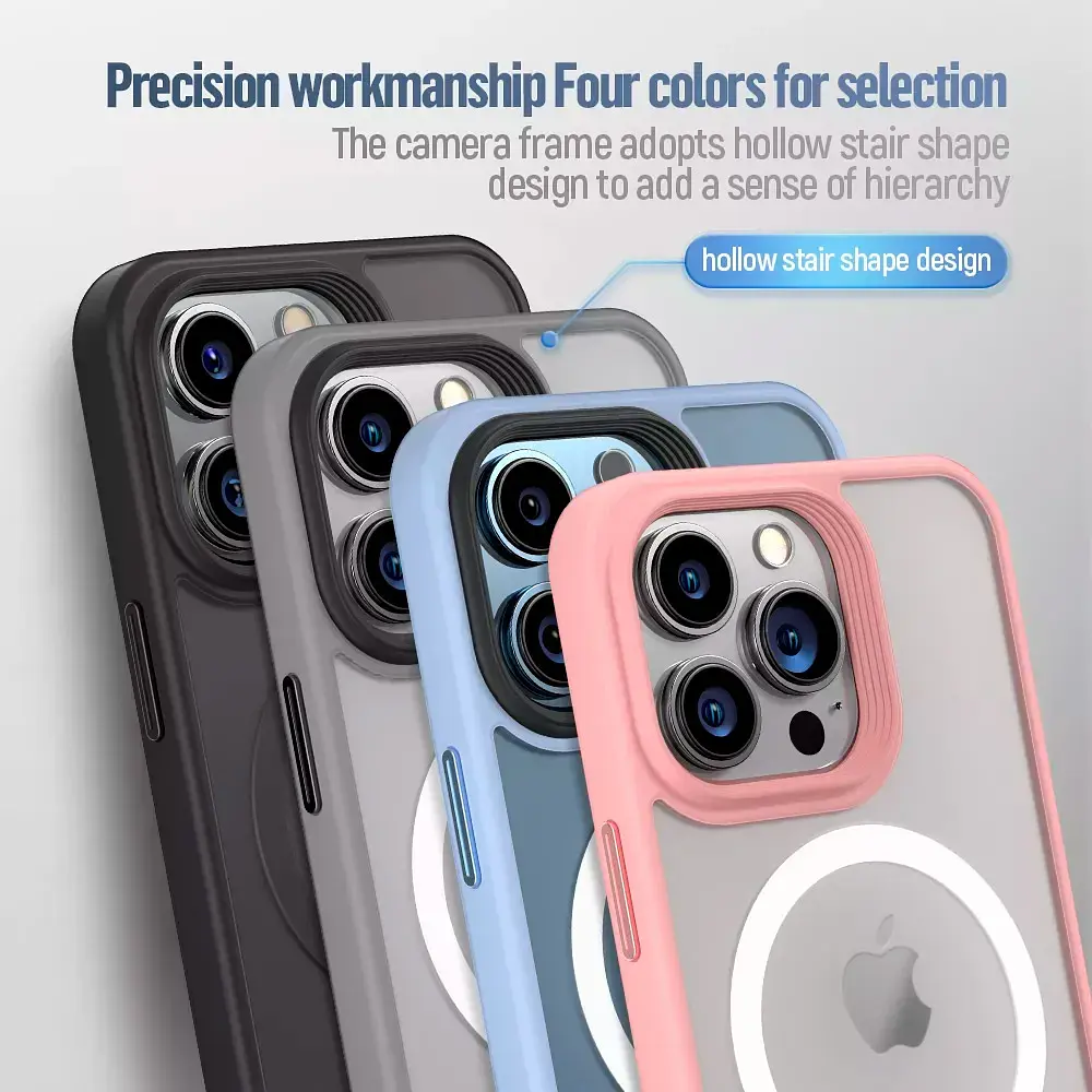 Чохол Blueo Frosted Anti-Drop with MagSafe для Apple iPhone 14 Plus Black [84457] - фото 6
