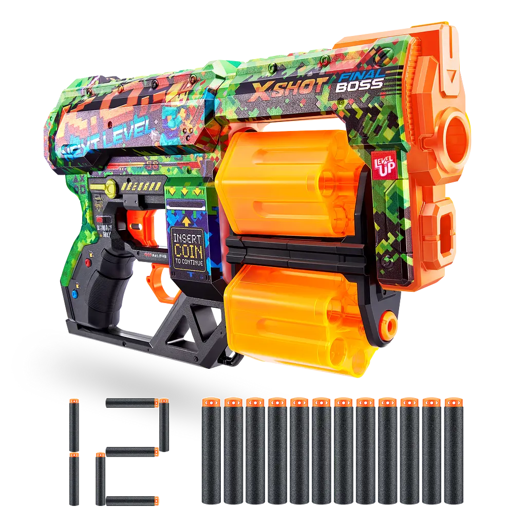 Швидкострільний бластер Zuru X-Shot Skins Dread К.О., 12 патронів (36517B) - фото 4