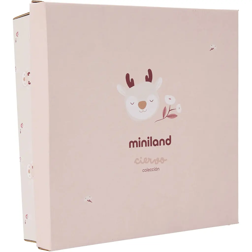 Подарунковий набір в коробці (текстильний комфортер та брязкальце) Miniland Baby Deer Gift (97370) - фото 2