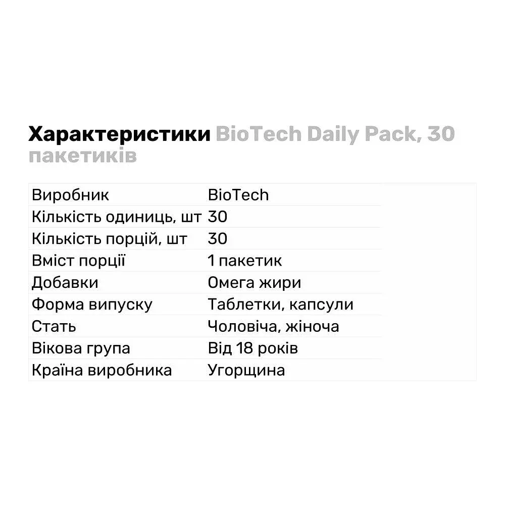 Вітаміни та мінерали BioTech Daily Pack, 30 пакетиків - фото 2