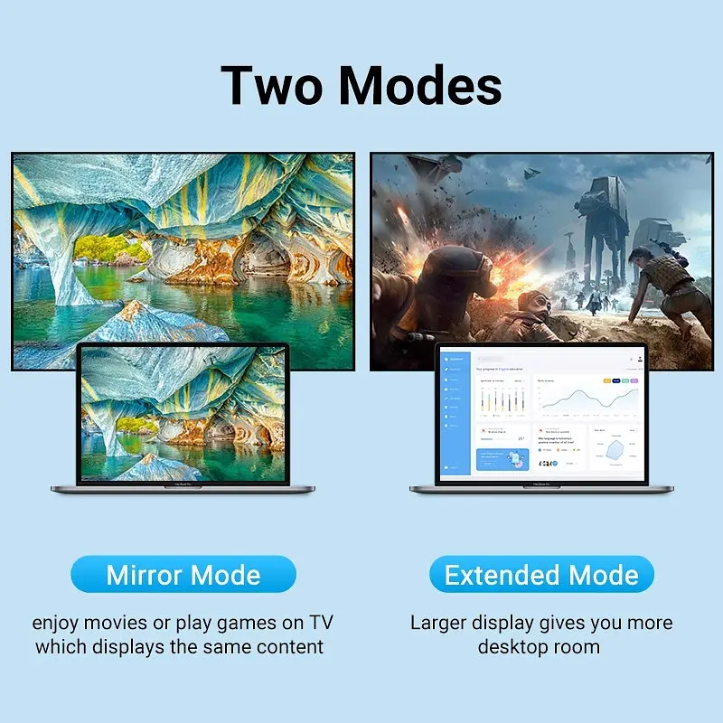 Кабель HDMI M-F (підовжувач), 2.0 м, V2.0, 4K 60Hz PVC Vention - фото 6